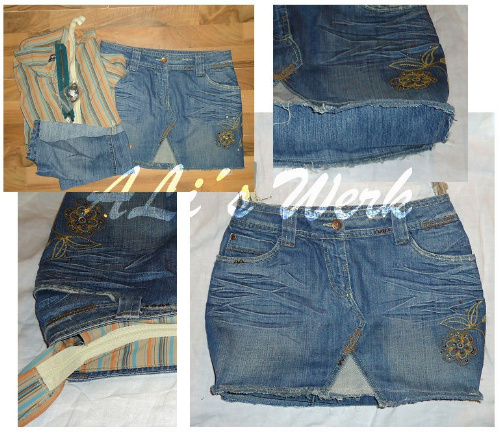 Jeansrock-Tasche