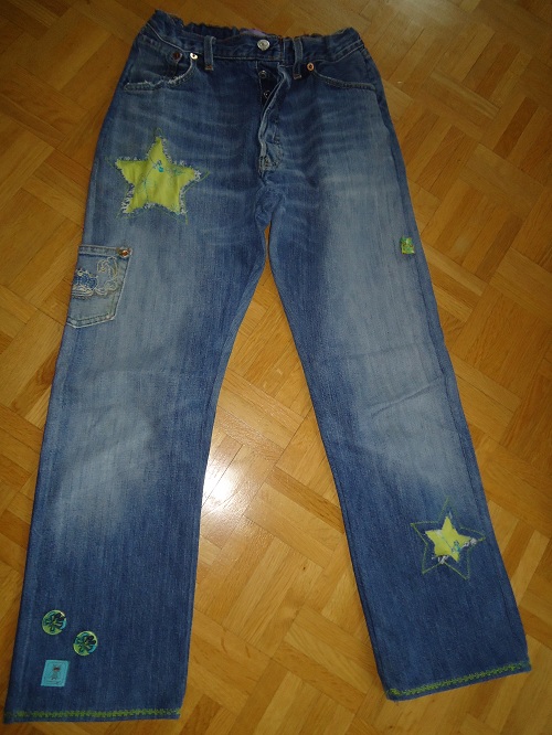 Aus einer ausrangierten Jeans meines Mannes...
