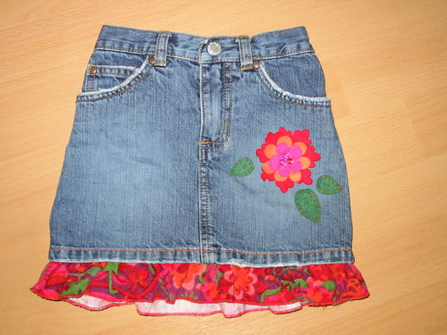 jeansrock wird neu von vorne