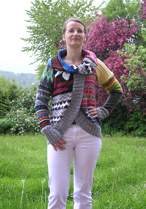 Neue Jacke aus vielen alten Pullovern