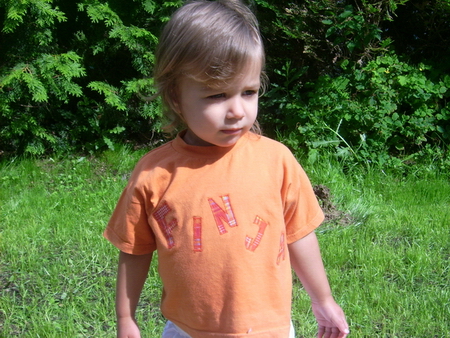 1. Versuch Applikation bei T-Shirt