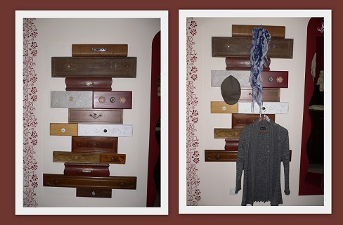 Neue Garderobe aus alten Schubladen