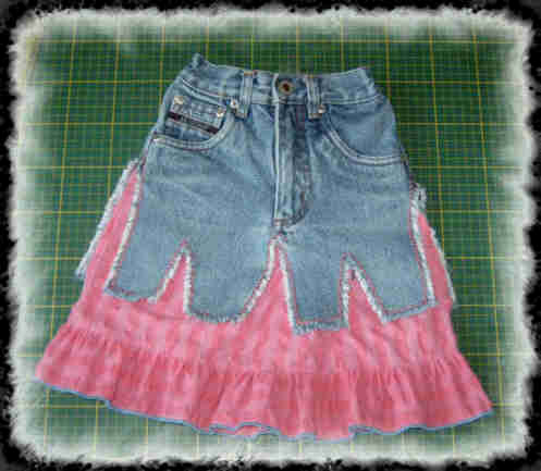 Rock aus Jeans +  Bettwsche Nr. 1