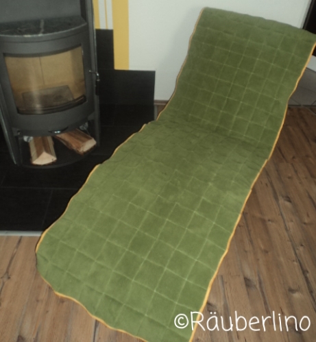 Patchworkdecke von unten