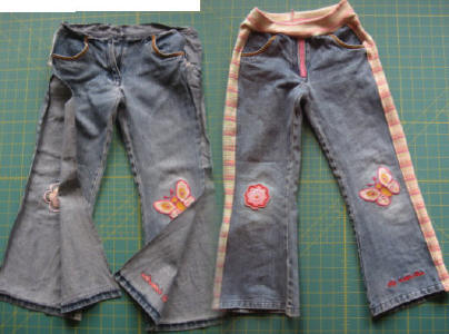 die zu enge Hose ist wieder brauchbar, Anleitung auf HP