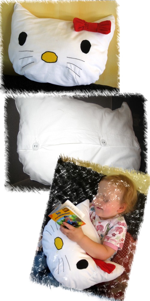 altes Kissen wird Ktzchen-Kissen