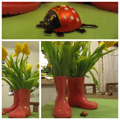 Pinke Stiefel auf dem Tisch???!!!
