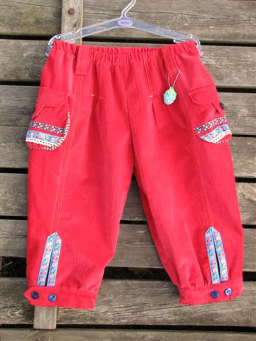 Cordsamthose Raspberry