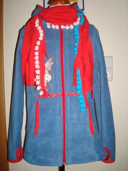 Kuscheljacke mit Jerseyschal.
