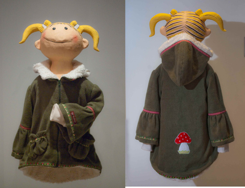 eine Jade aus Fleece und Teddy
