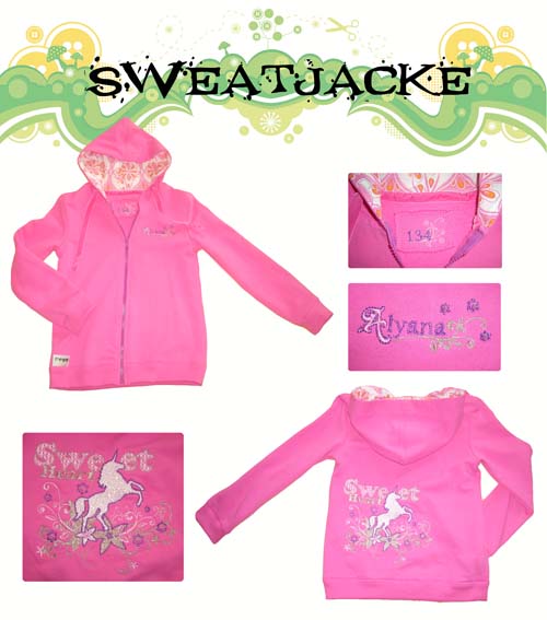 Sweatjacke 'Einhorn'