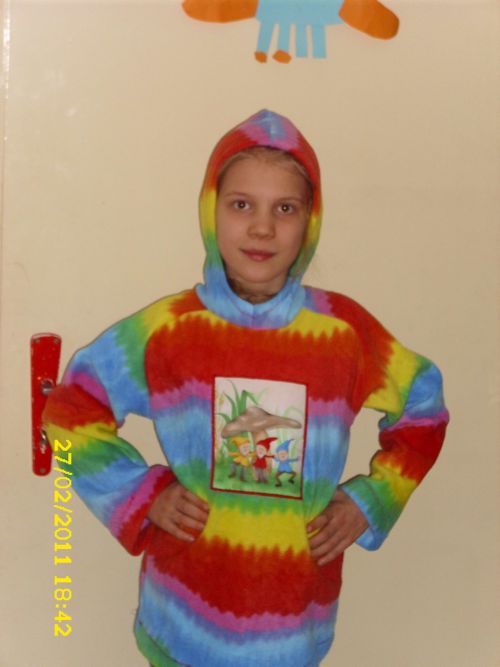 Eine kuschelige Regenbogen- Yorik