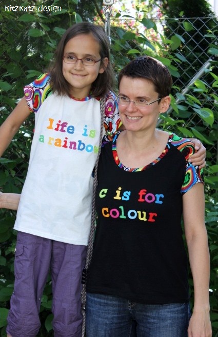 Mutter-Tochter-Message-Shirts