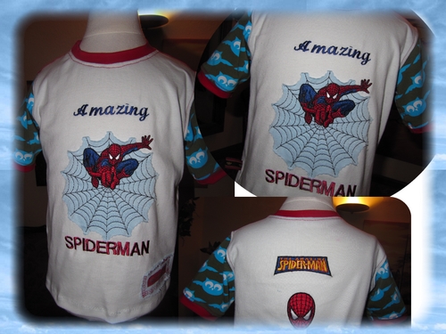 Ottobre Shirt mit Spiderman meets Helga :-)