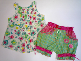 Top und Shorts...