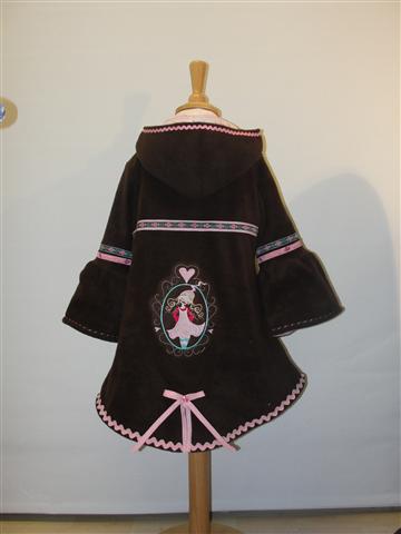 Jade aus Fleece braun/rosa Rckseite