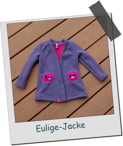 unsere erste Jacke aus Strickstoff, eher unbunt