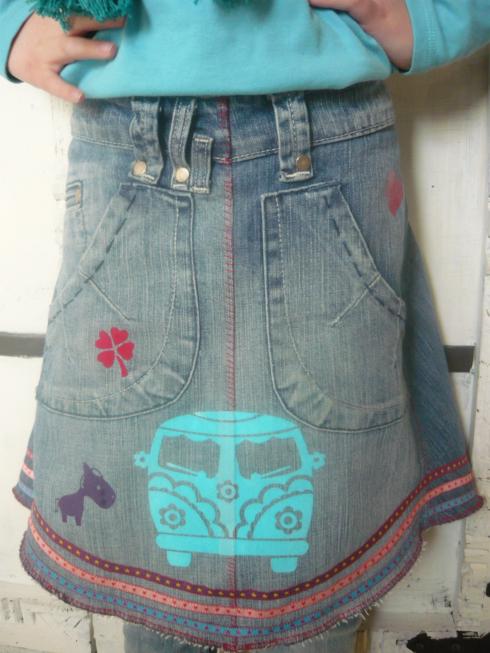 Falda Schrzenjeansrock