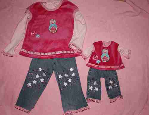 Puppenmutter/-tochter-Outfit