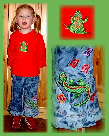 freche Jeanskombi mit Salamander