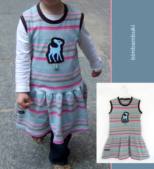 Jerseykleid mit Reh
