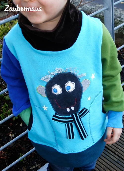 Monster Pulli selbst gemalt