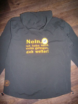 * Softshelljacke fr den Anglergeburtstag *