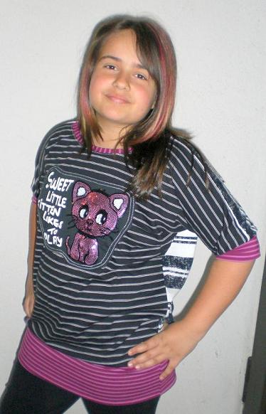 Shirt mit Fledermausrmeln
