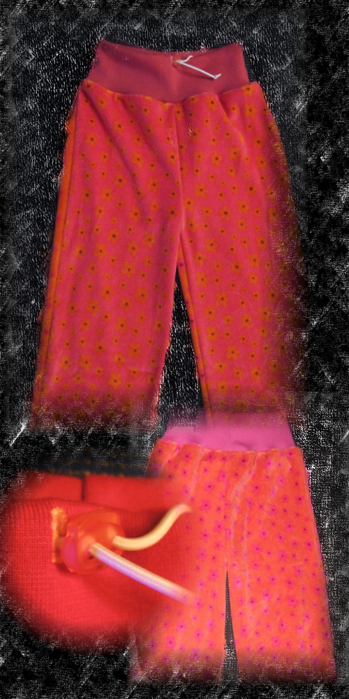 Wohlfhlhose in pink und orange