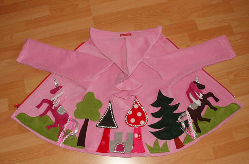 Einhorn Glitzer Zipfeljacke