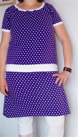 Joana Sommerkleid Lila Punkte