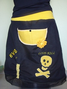 Fan-Liebe Rock im BVB Look gr L