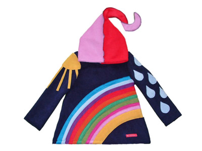 Regenbogen Zipfelpulli - mein Winterliebling!