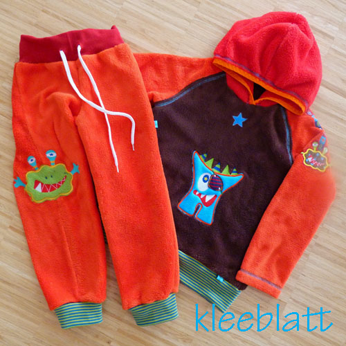 Eine Kuschelfleece-Kombi
