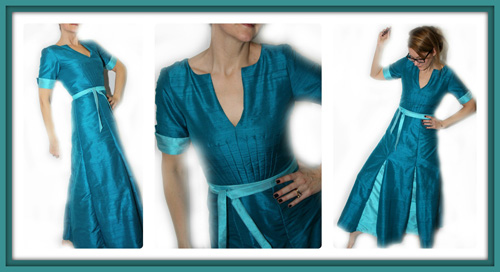 Abendkleid aus Wildseide