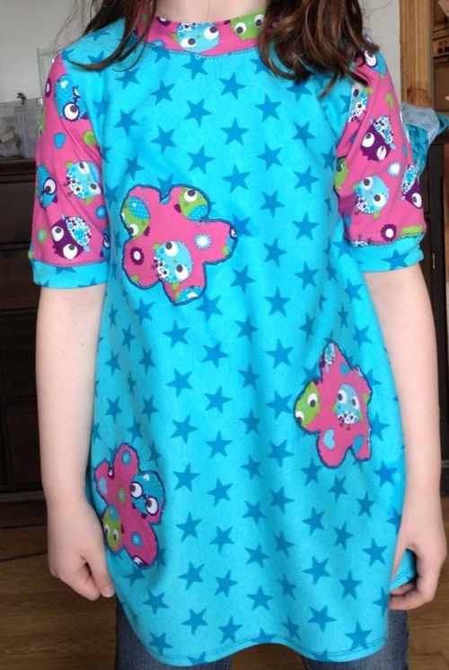 Shirt ENNA, lange Version mit kurzen rmeln