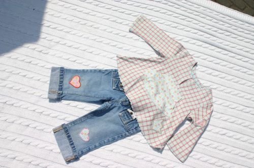 Taja und alte Jeans Herbstkombi