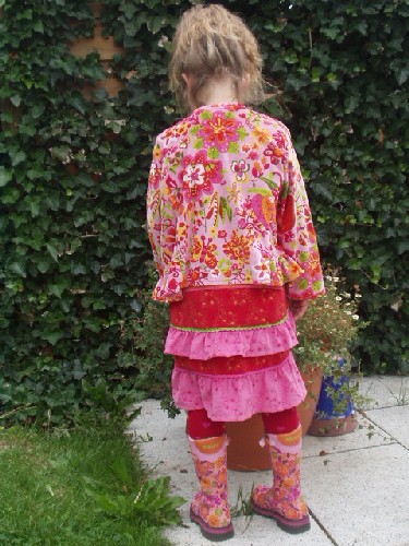 Trgerkleid-Rschenjacke-Set Rckansicht