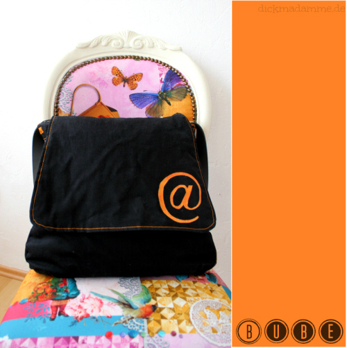 Bube als Laptoptasche