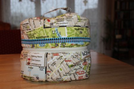 Kosmetikkoffer Schwarz im London-Design