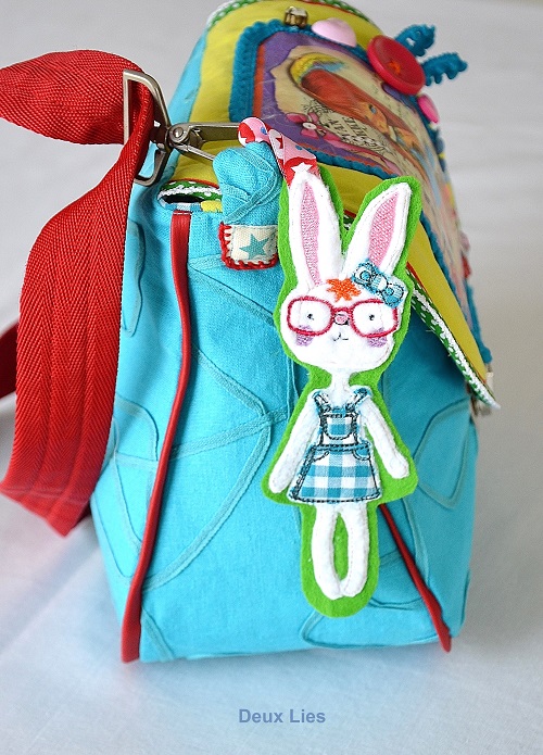 Die Zirkeltasche von der Seite....fr die kleinste Dame des Hauses