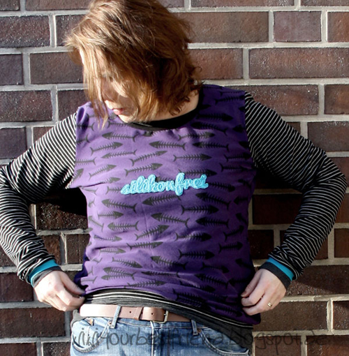 Fan mit Stickfreebie "silikonfrei"