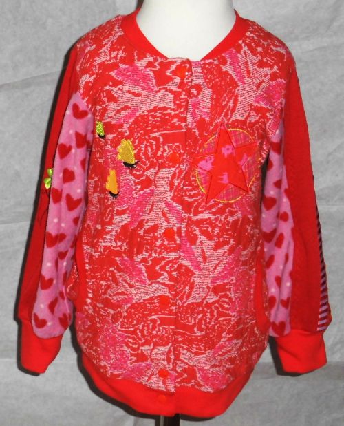 Strickjacke rot-pink