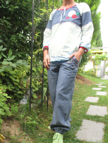 Jeans und Bluse