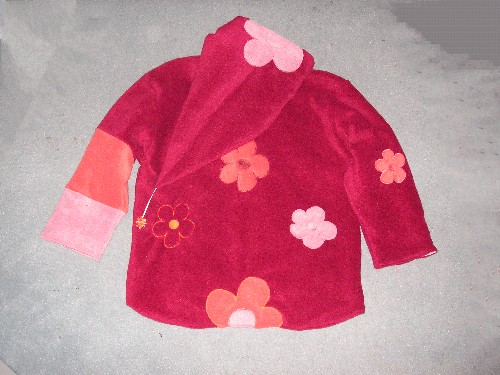 hier die Fleece Jacke noch mal von hinten