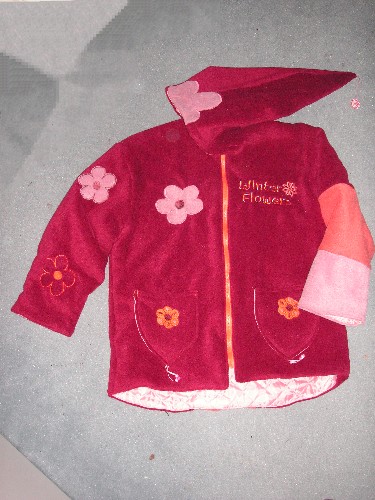 Fleece Zipel Jacke Winter Flowers