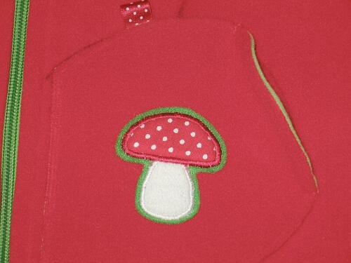 Pilzjacke Detail