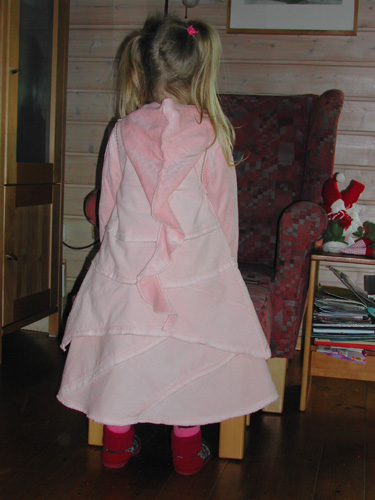 Trgerkleid Rckseite in Rose
