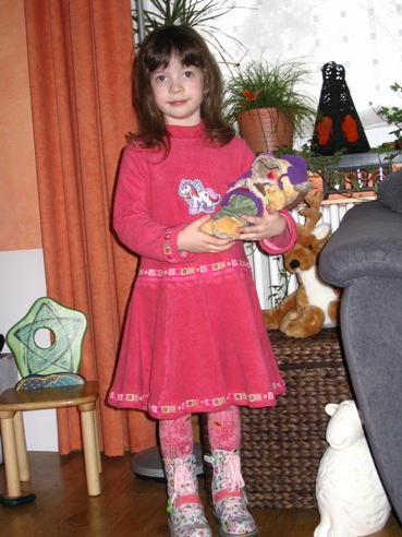 Kuschelkleid angezogen