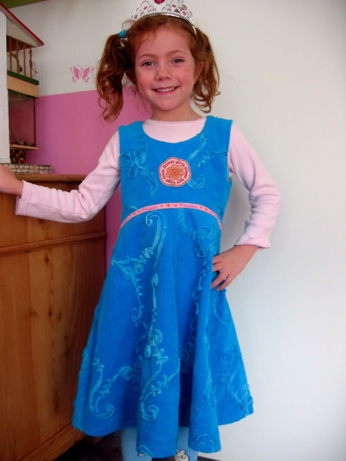 trkis Velevt-Kleid